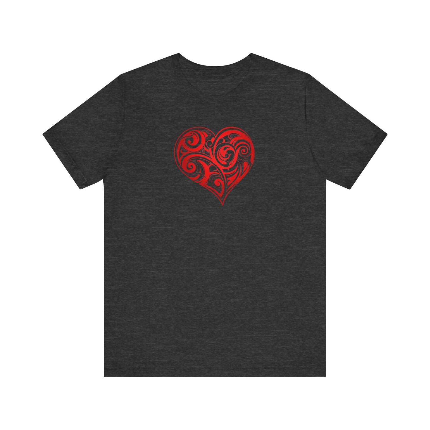 Cute Valentine’s Day T-Shirt For Women, Valentine Shirt, Folk Motive T-Shirt