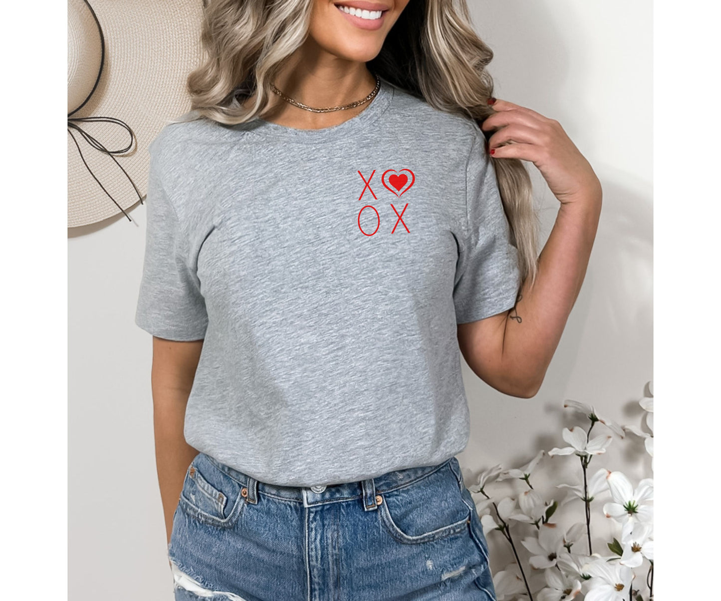 XOXO T-shirt, Valentine’s T-Shirt, Women Love Heart, Cute Valentine Shirt