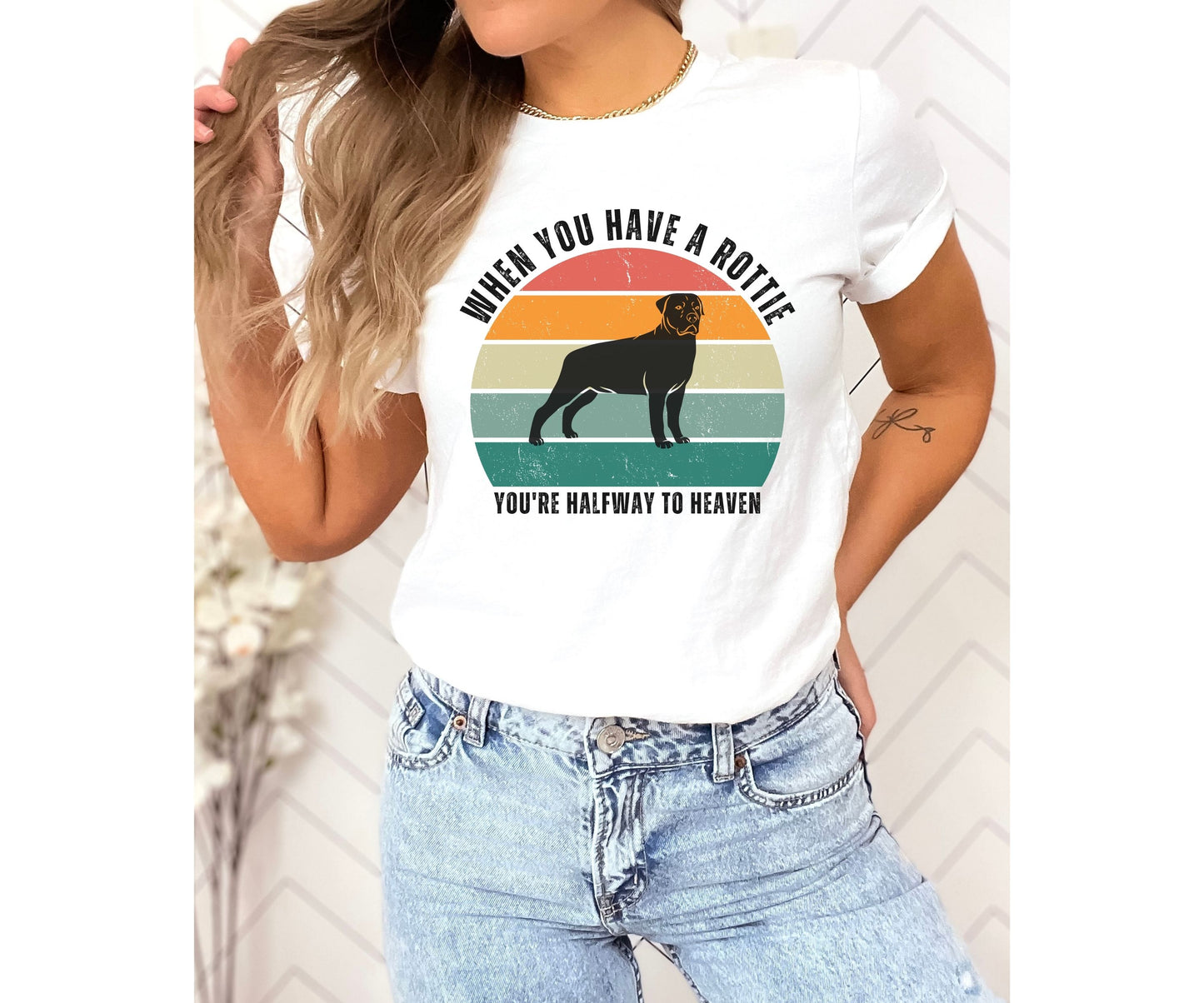 Rottweiler T-Shirt, Rottie Vintage Shirt for Dog Owner