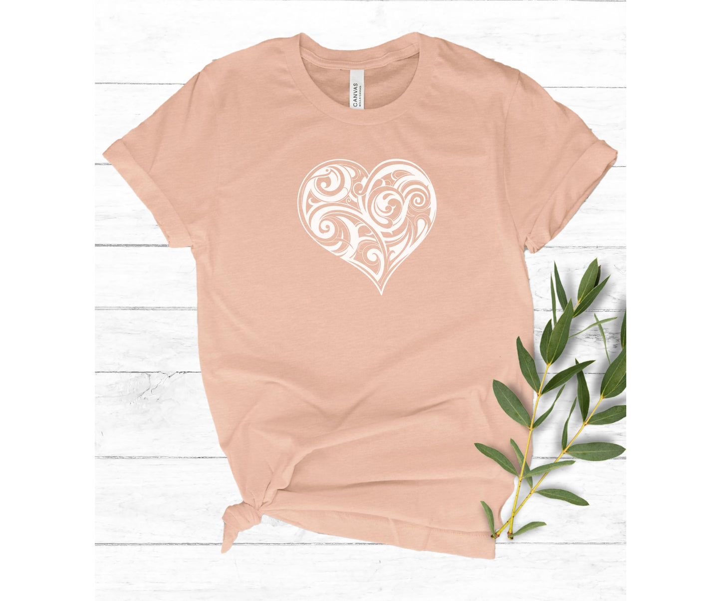 Valentine’s Day or Birthday T-Shirt, Folk Motive Shirt