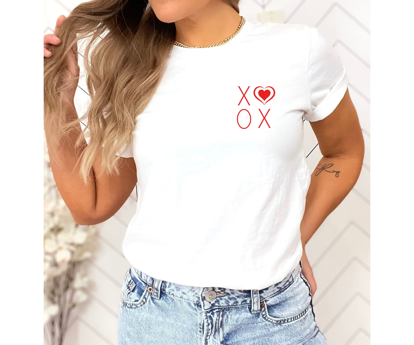 XOXO T-shirt, Valentine’s T-Shirt, Women Love Heart, Cute Valentine Shirt