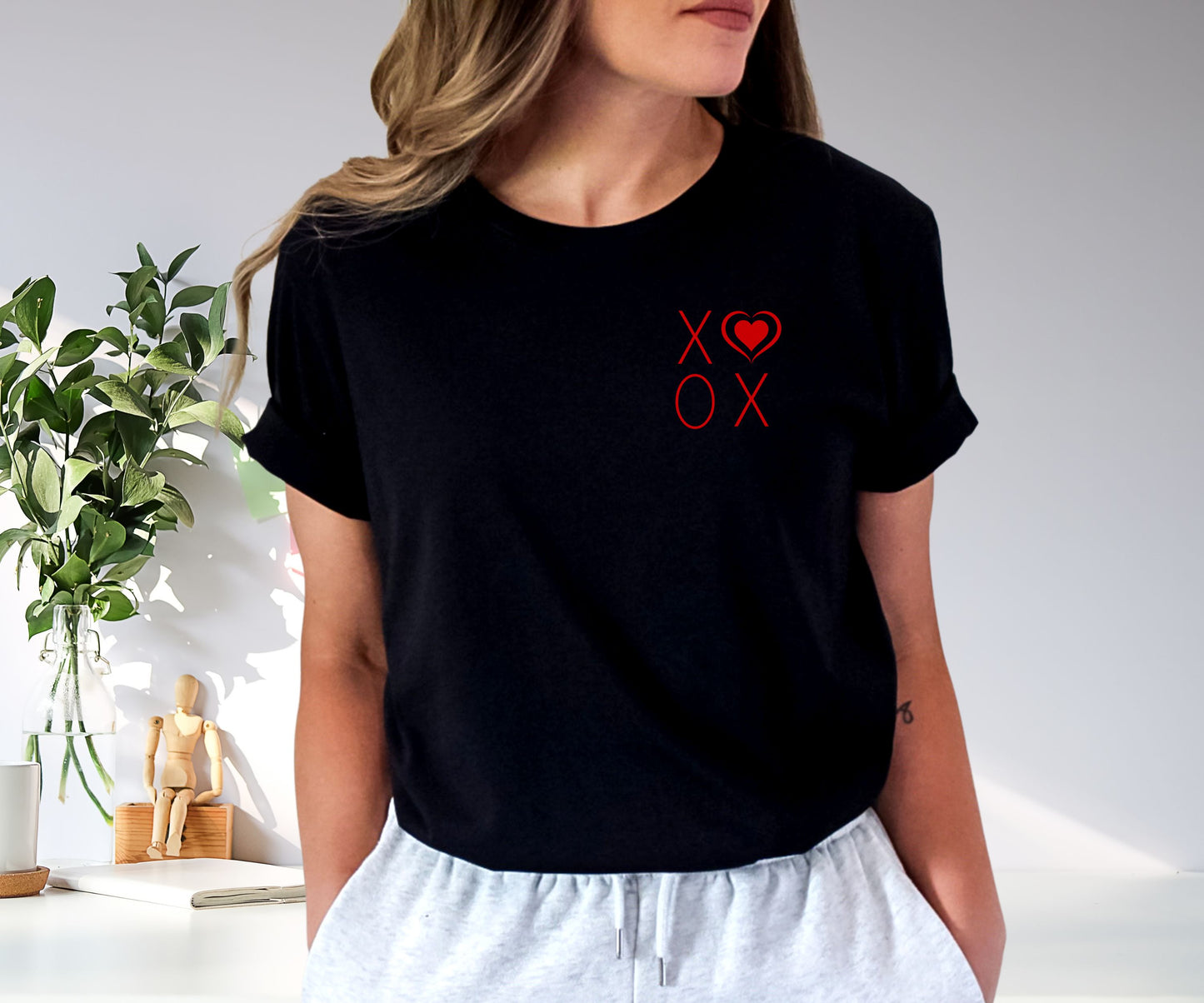 XOXO T-shirt, Valentine’s T-Shirt, Women Love Heart, Cute Valentine Shirt