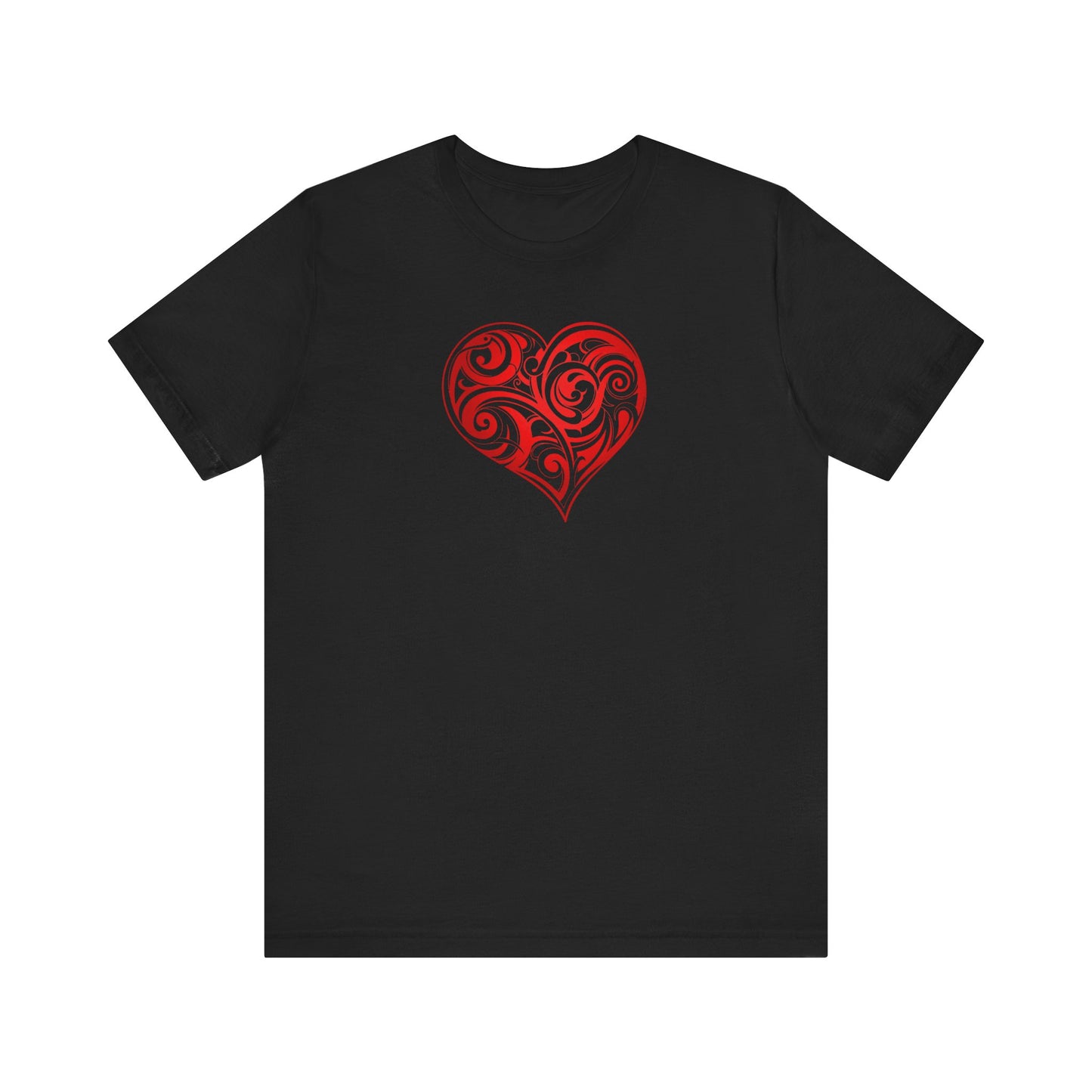 Cute Valentine’s Day T-Shirt For Women, Valentine Shirt, Folk Motive T-Shirt