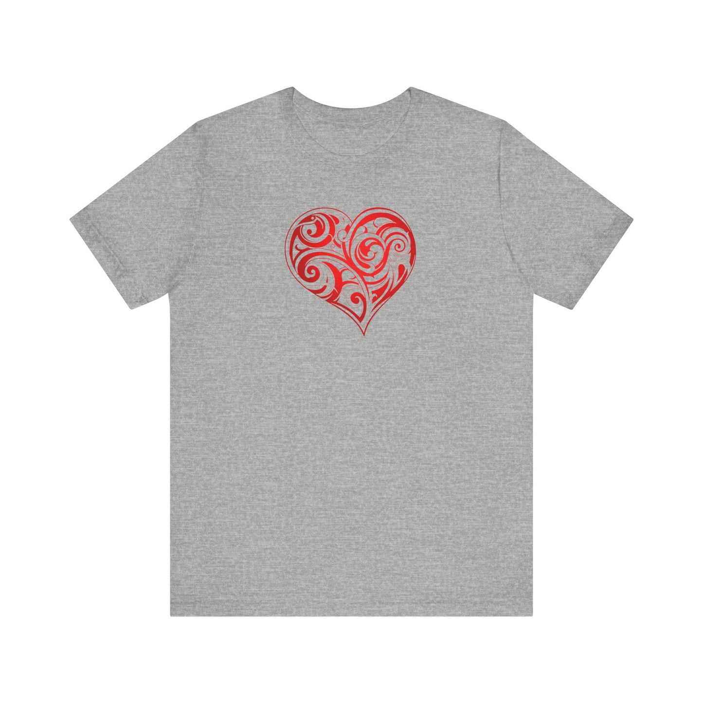 Cute Valentine’s Day T-Shirt For Women, Valentine Shirt, Folk Motive T-Shirt