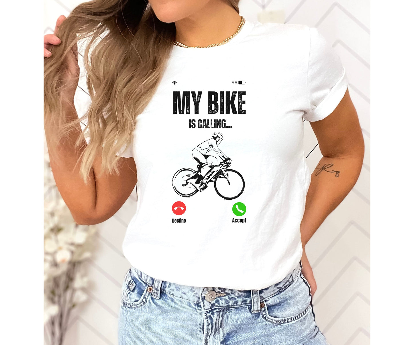 Bicycle T-Shirt, My Bike Is Calling, Bike T-shirt For Women and Men