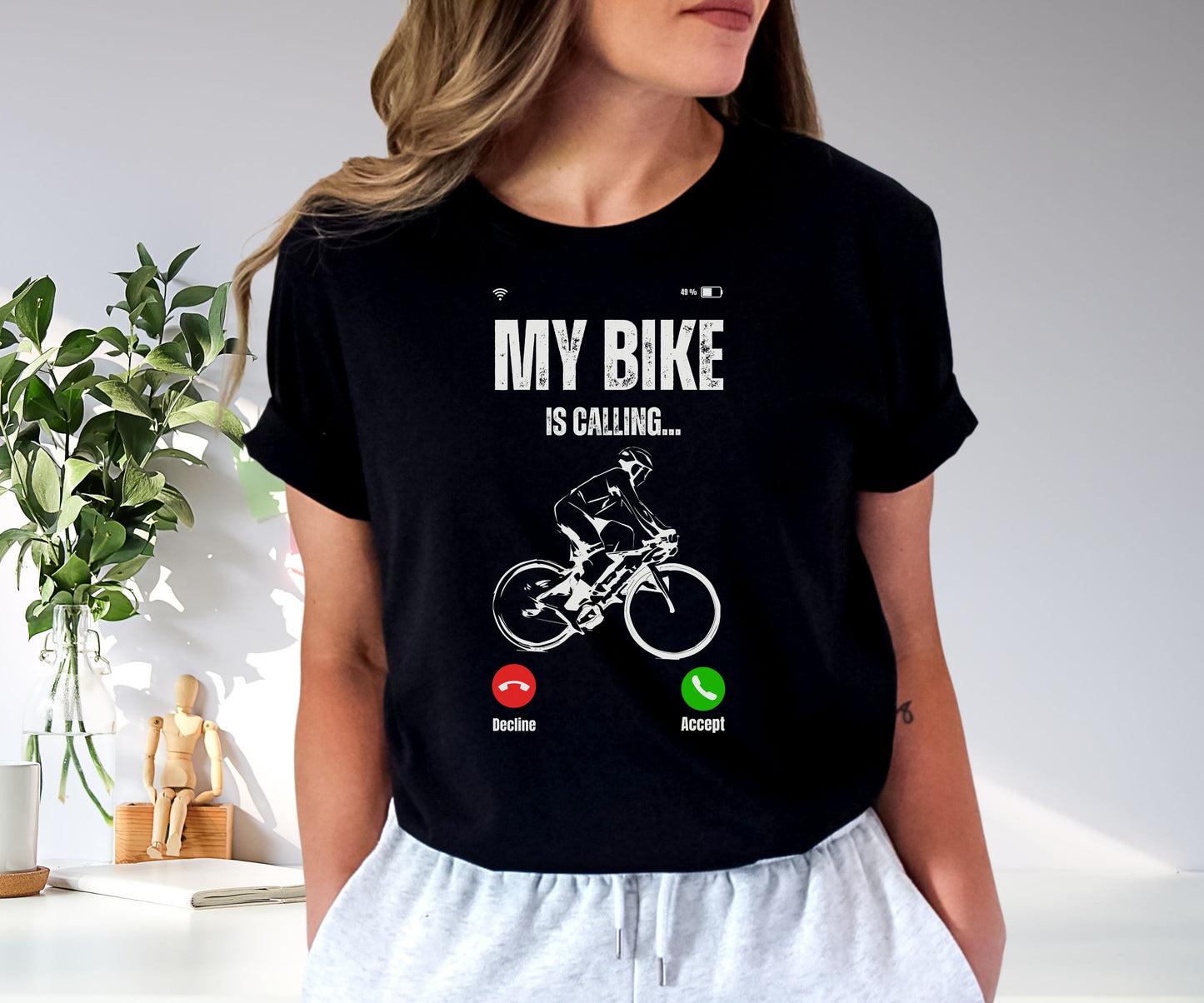 Bicycle T-Shirt, My Bike Is Calling, Bike T-shirt For Women and Men